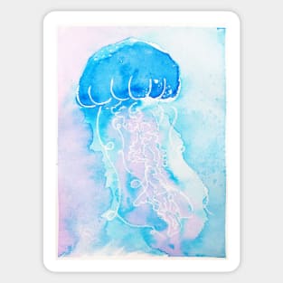 Jellyfish Watercolor Hand Painted Sticker